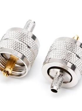 10Pcs UHF Male PL259 Plug Crimp Connector RG58 RG142 LMR195