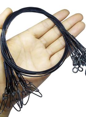 10pcs 50cm Fishing Leashs Leader Wire Fishing Line Test 88Lb