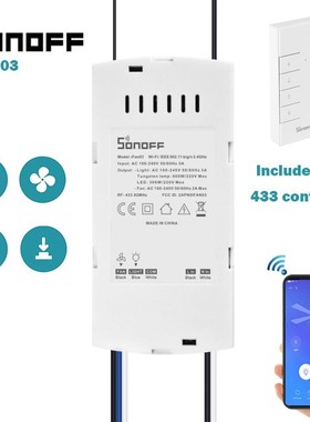 SONOFF IFan03 Wi Fi Ceiling Fan And Light Switch Controller