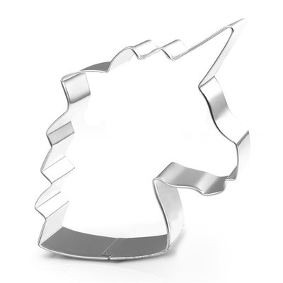 1PC Unicorn Head Cookie Cutter Stainless Steel Fondant Cutte