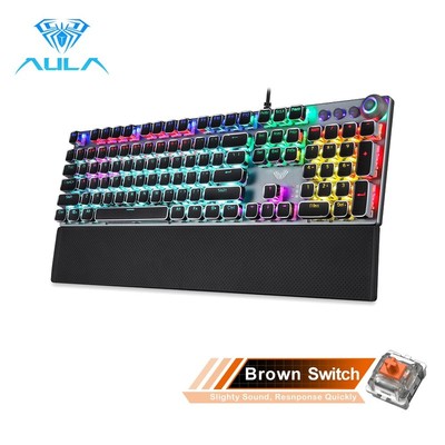 AULA Gaming Mechanical Keyboard Retro Square Glowing Keycaps