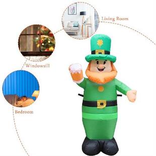 St Patricks Day Glowing Inflatable Toy Festive Supplies 1m