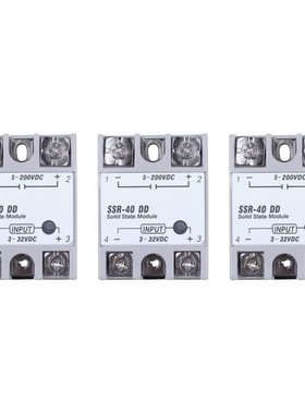 3X Single Phase Solid State Relay DC-DC SSR-40DD 40A DC3-32V