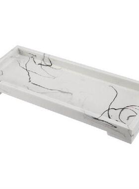 Bathroom Tray, Marble Pattern Sink Tray,Resin Vanity Tray