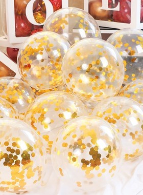 Transparent gold sequins balloon wedding wedding marriage