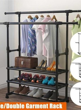 Clothes Hanger Coat Rack Floor Hanger Storage Wardrobe Cloth