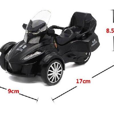 Pull Back Flashing Metal Alloy Motorcycle Tricycle Beach