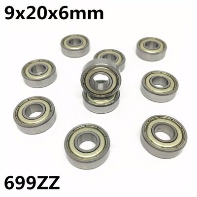 50Pcs 699ZZ 699-2Z L-2090ZZ 9x20x6 mm Deep groove ball beari