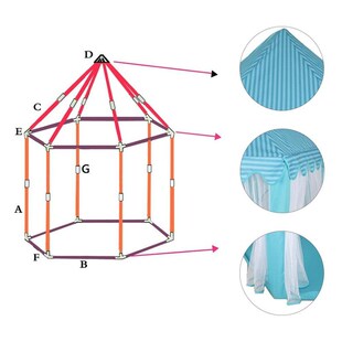 Children's Tent Castle Playhouse Princess-Tent Kids Indo