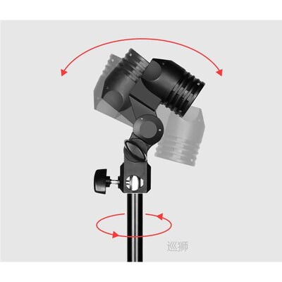 Photography Lighting LED Selfie Light E27 Lamp Holder with T