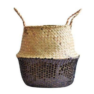 Seagrass Wicker Basket Flower Pot Folding Basket Dirty