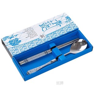 Portable Creative Stainless Steel Korean Chopsticks Spoon Pe