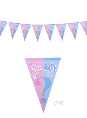 65Pcs Gender Reveal Disposable Tableware Set Boy Or Girl Pla