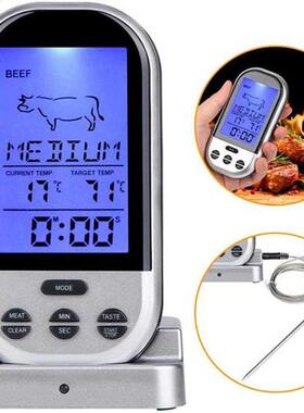 Wireless Digital Probe Meat Thermometer For Grill Smoker BBQ