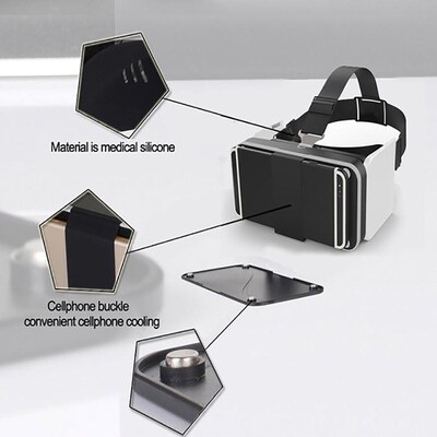 Protable VR Glasses Travel Mini Headset Box Leather 3D Cardb