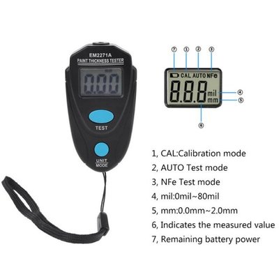 EM2271A EM2271  LCD Digital Automobile ThicknessGauge Ca