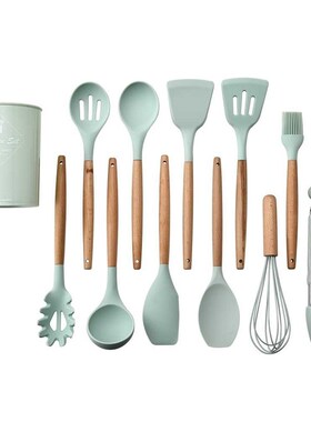 Silicone Kitchen Cooking Utensils Tools Set Non-stick Spatul