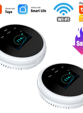 Tuya Wifi Gas Leak Sensor Led Display Screen Combustible