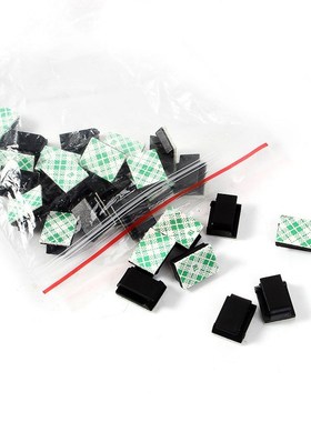 30pcs / pack Adhesive Rectangle Electric Car Wires Mounting