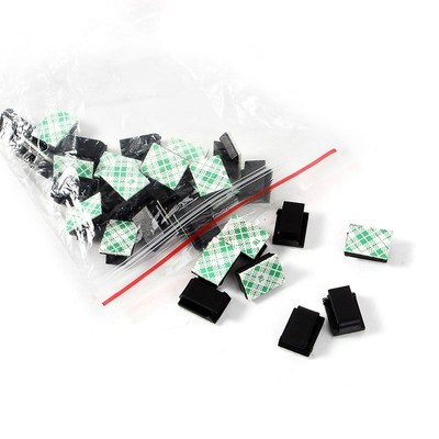 30pcs / pack Adhesive Rectangle Electric Car Wires Mounting