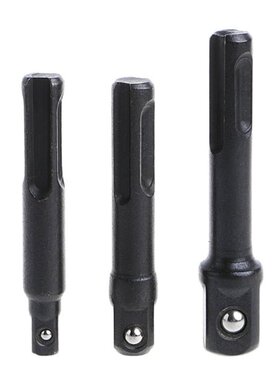 3 Pcs SDS Plus Drill Socket Driver Set 1/4 / 3/8 1/2 Chuc