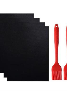 896A 6 Pieces Fiberglass BBQ Mats Non-stick High