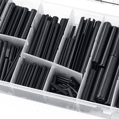 450Pcs Split Spring Roll Pins Cylindrical Elastic Open Posit
