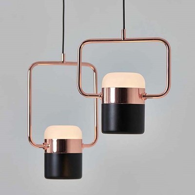 New postmodern led pendant lights plated rose gold wrought i