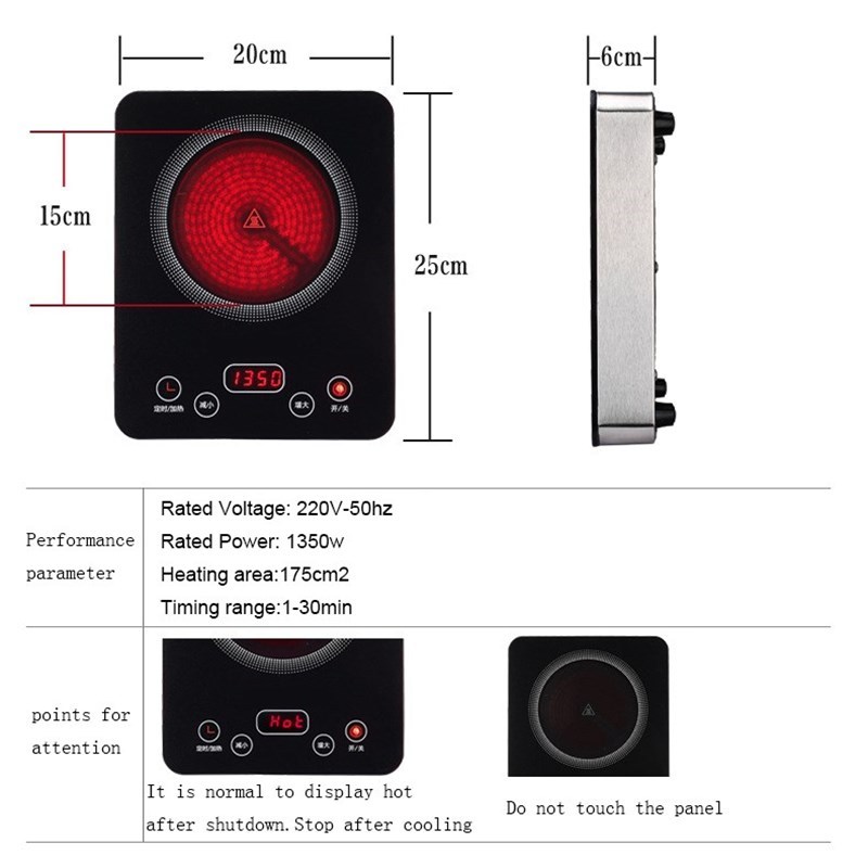 DMWD Mini Electric Ceramic Stove Induction Cooker Hotpot Pl