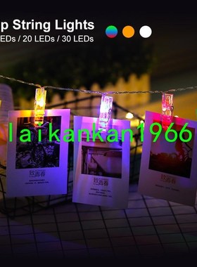 ANBLUB 1.5M 2M 3M Photo Clip Holder LED String lights For Ch