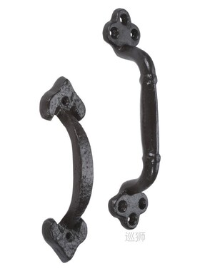 Iron Pull Heavy Duty Antique Door Knobs Handle w/screw Hollo