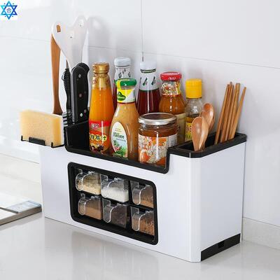 Kitchen condiment storage box knife holder chopsticks rack