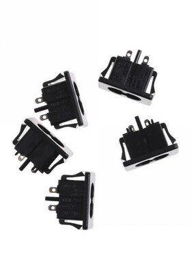 5pcs AC250V 2.5A IEC320 C8 Male 2 Pins Power Inlet Socket Pa