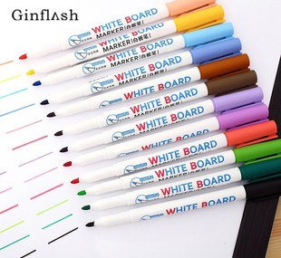 12Pcs Erasable 12Colors White Board Maker Pen Whiteboard Mar