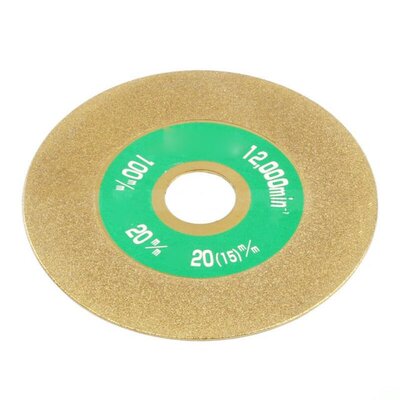 100mm Diamond Coated Flat Lap Wheel Lapidary Polishing Grind