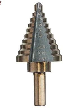 5pcs HSS Cobalt Step Drill Bit Set Multiple Hole 50 Sizes wi