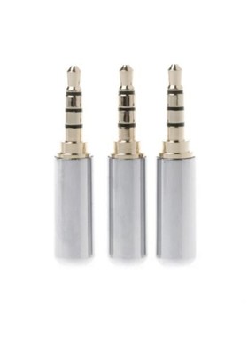 10 Pcs 4 Pole Copper Gold Plated 3.5mm Male Stereo Audio Jac