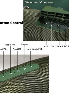 50W High Power TG187 Bluetooth Speaker Waterproof Portable C
