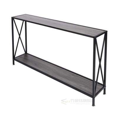 120X23X73.5cm 2 Tier Console Side Table Retro Industrial S