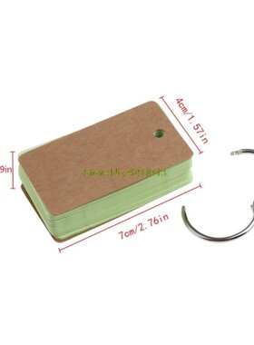 Kraft Paper Binder Ring Easy Flip Flash Cards Study Memo Pad