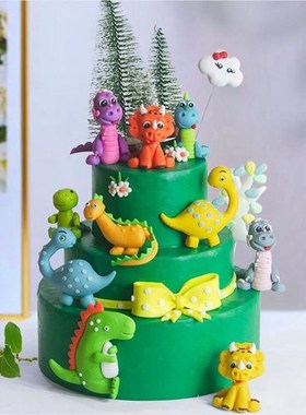 Dinosaur Theme Parti Cake Topper Dinosaur Jungle Safari Birt