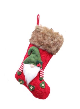 3D Plush Swedish Gnome Christmas Stockings Sock 适用于 Firep