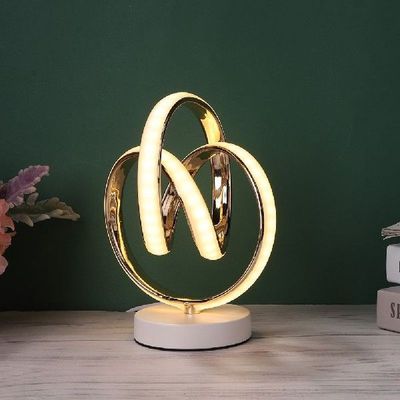 Modern Spiral LED Table Light Metal Bedside Decorative