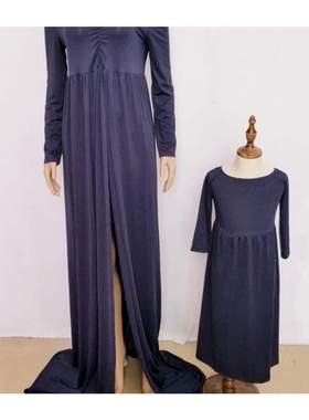 Cotton Family Matching Clothes Maxi Gown Maternity Photograp