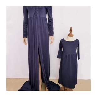 Cotton Family Matching Clothes Maxi Gown Maternity Photograp