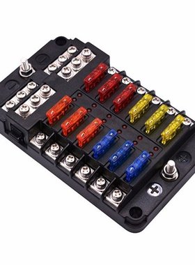 12v 32v Plastic Cover Fuse Box Holder M5 Stud With Led Indic