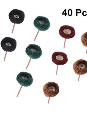 40Pcs 3mm Abrasive Nylon Scouring Pad Wheel Buffing