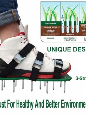 A Pair Lawn Aerator Shoes Sandals Grass Spikes Nail Cultivat