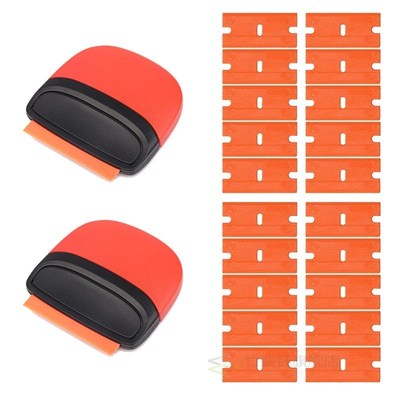 Cleaning Scraper With Plastic Razor Blades Carbon Fiber Film