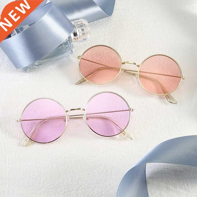 Fashion Vintage Round Sunglasses Woman Brand Designer Sun Gl
